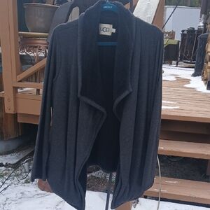 UGG Women's Charcoal Open-Front Cardigan
